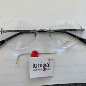 Vintage OLIVER PEOPLES OP-678 P 50mm Titanium Rimless Eyeglasses NWT